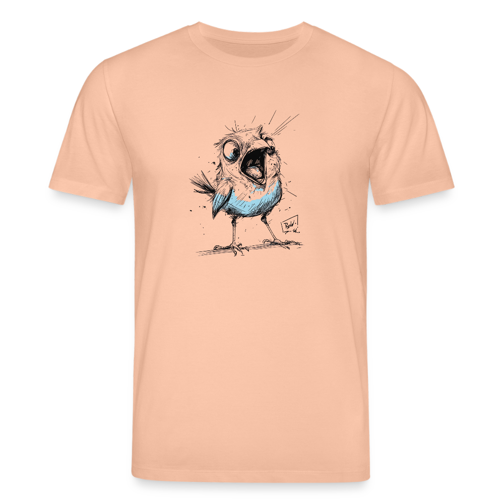 Screaming Bird - Unisex Bio-T-Shirt - Pfirsich
