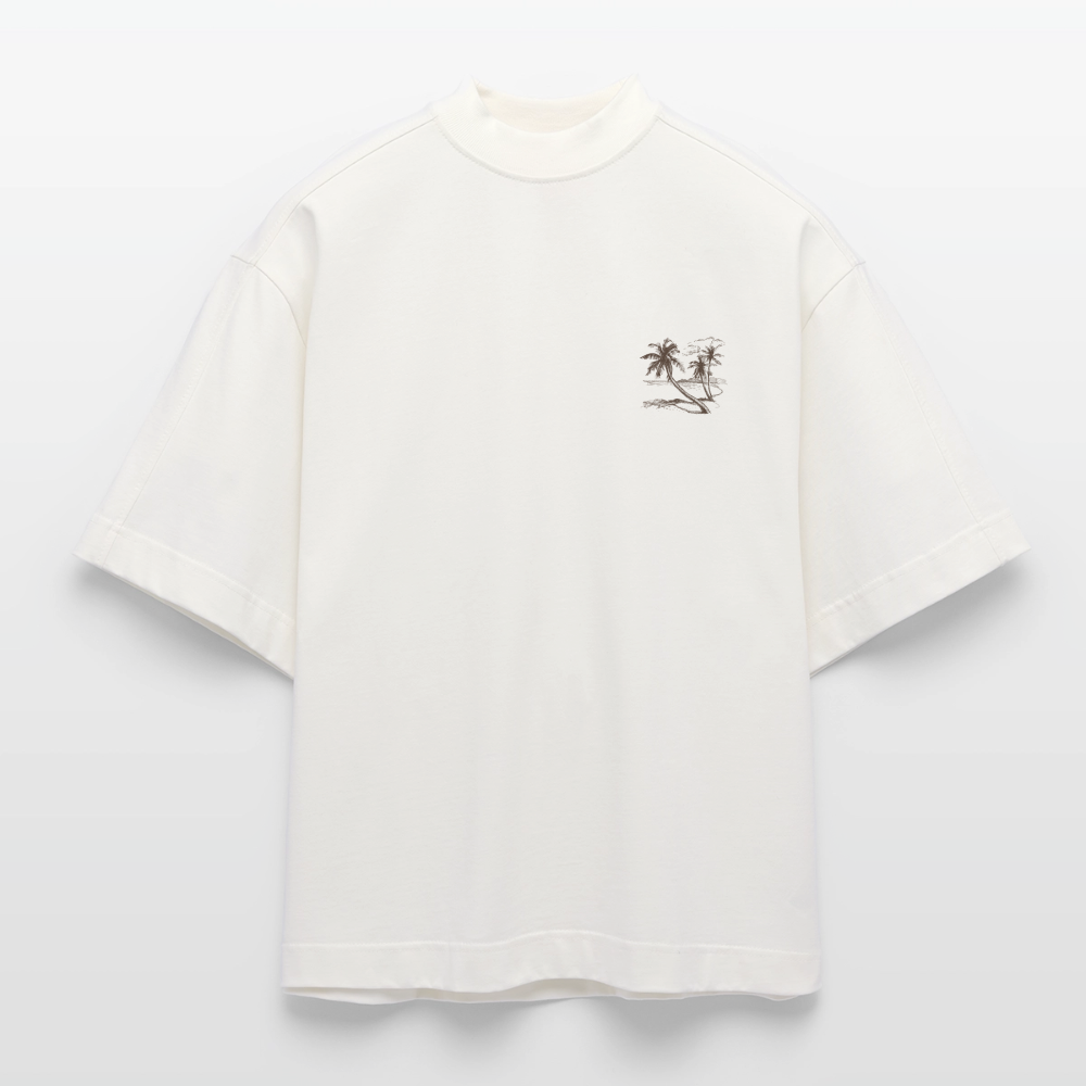 "The Beach" - A Heavyweight Oversized Organic Boxy T-Shirt Made in EU - OFF WHITE