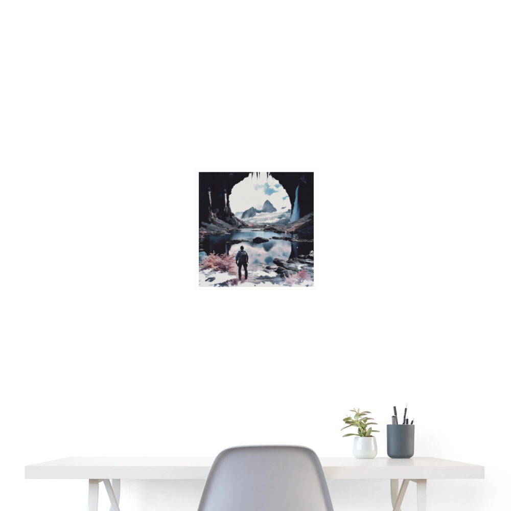 Brave New World  - Wandbild (40x40 cm) - Weiß