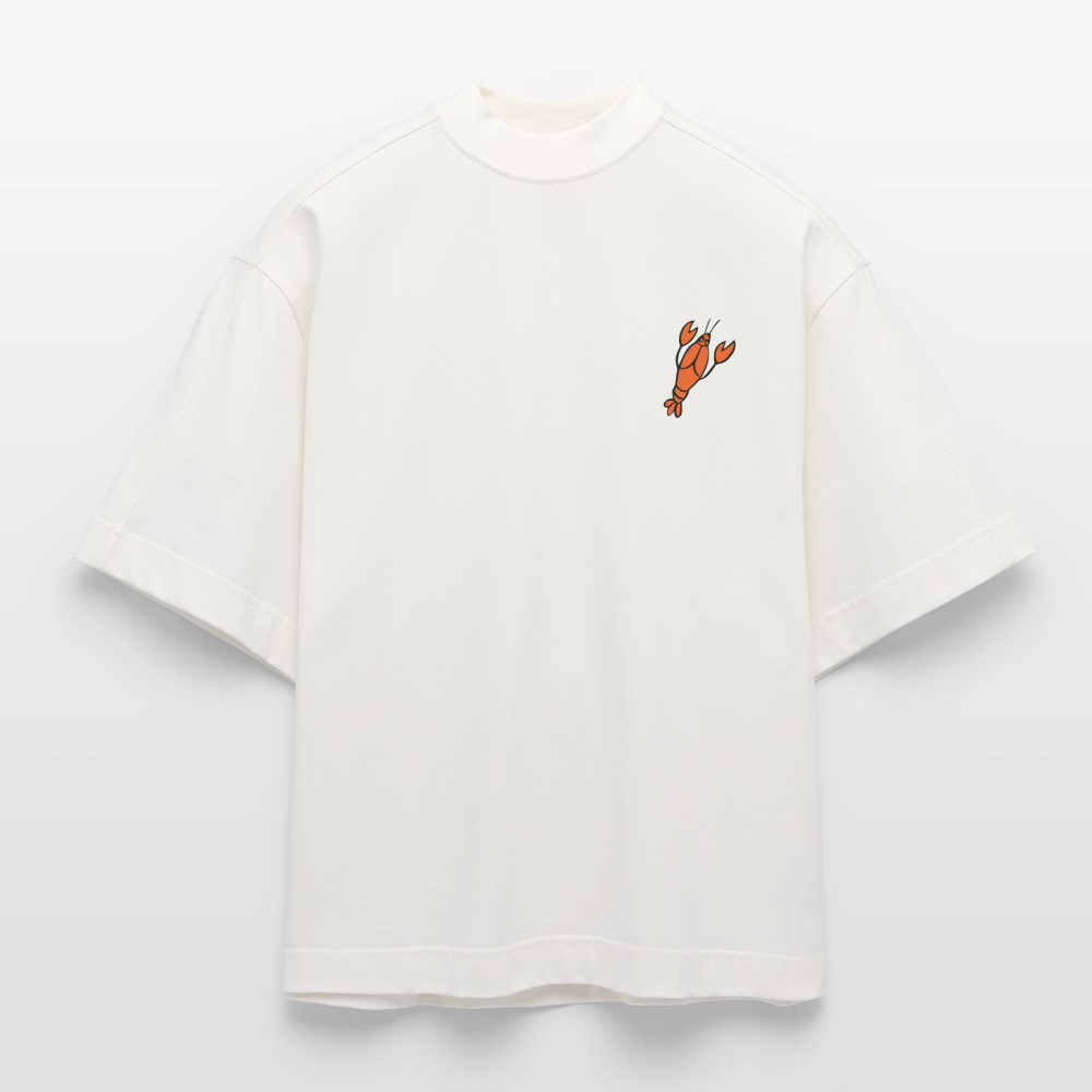 "Holy Crab" - Heavyweight Oversized Organic Boxy T-Shirt Made in EU - OFF WHITE
